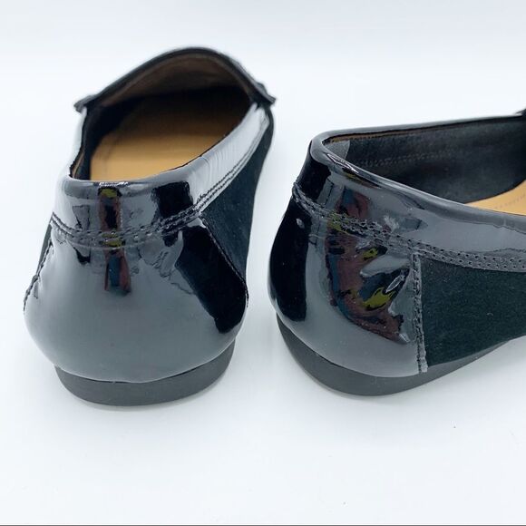 Coach Black Fonda Black Suede and Patent Leather Loafers Flats Driving Moc 6.5 - Picture 5 of 16